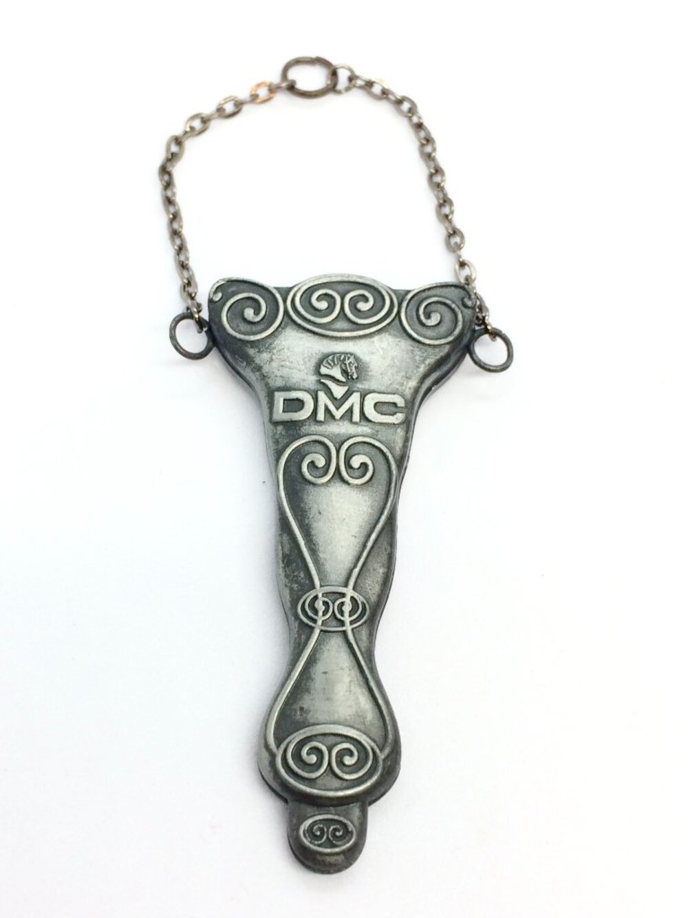 CHATELAINE SCISSOR HOLDER DMC Style Sewing Needlework Chain Pewter Reproduction